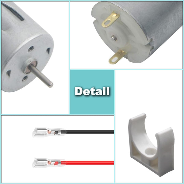 2 Pcs 545 Micro Motor DC 3.7-7.4 V 23500 RPM Long Shaft High Torque Gear RC Power Wheel Mini/Small Motor with Spring Wire, for RC Toy Car/Robot/Mini Fan/Electric Drill/UAV/DIY/Test