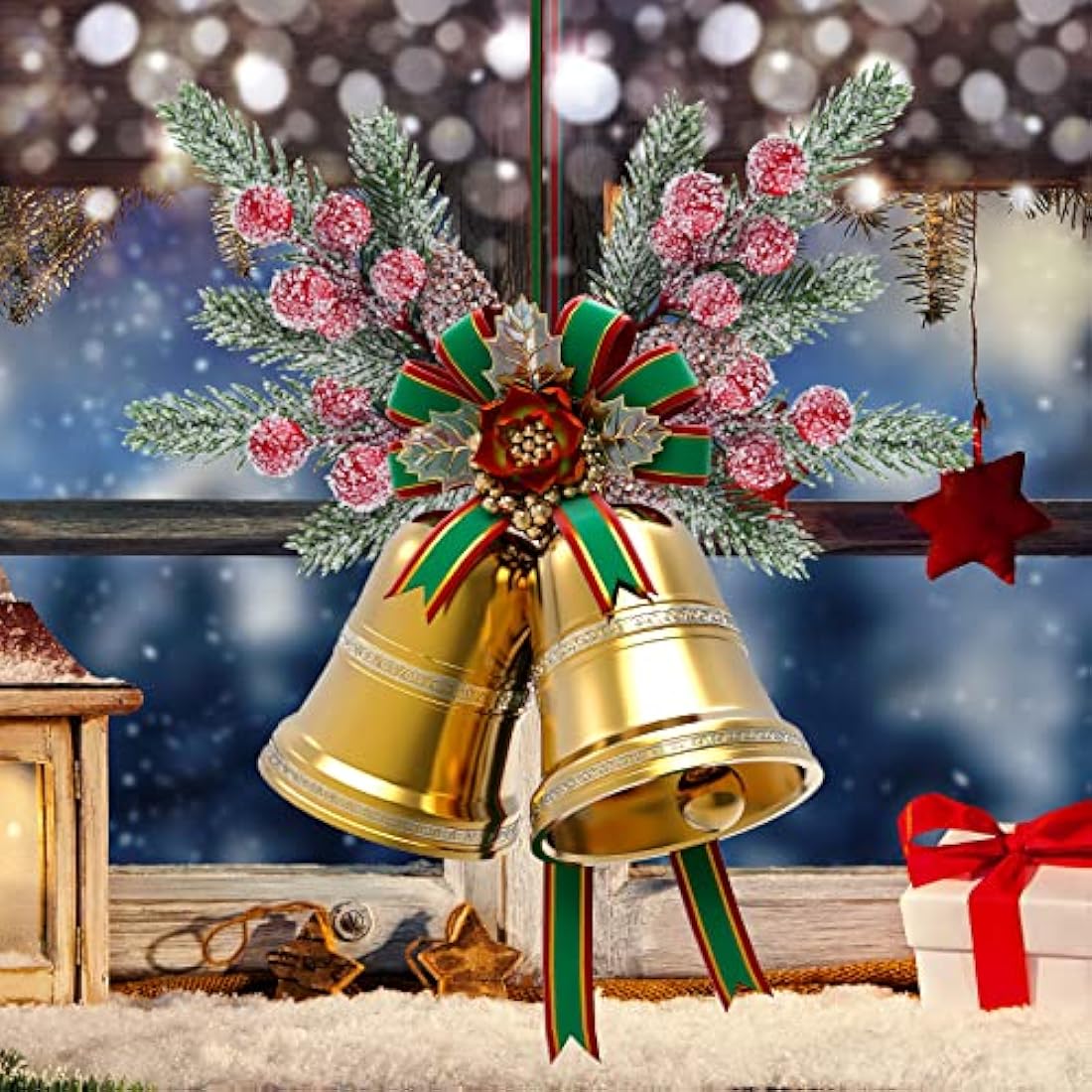 ELECLAND 10 Pcs Christmas Picks Decorations Artificial Pine Branches Stems Spray with Pine Cones Faux Pine Picks Red Berry Holly Leaves for Craft Floral Christmas Wreath Picks Ornaments, Red