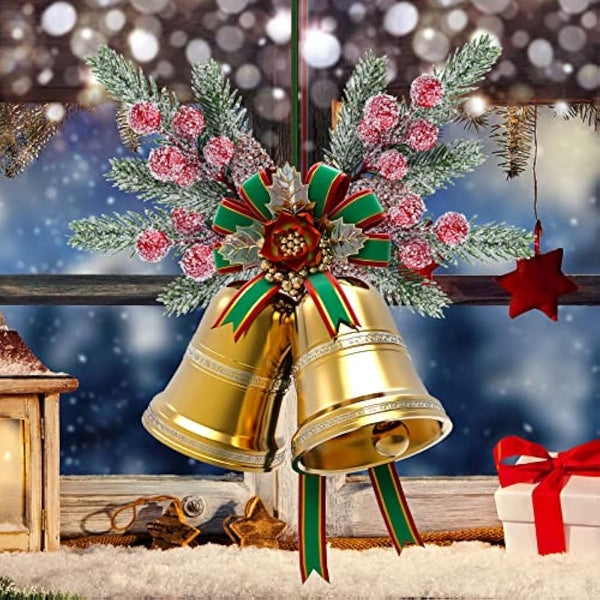 ELECLAND 10 Pcs Christmas Picks Decorations Artificial Pine Branches Stems Spray with Pine Cones Faux Pine Picks Red Berry Holly Leaves for Craft Floral Christmas Wreath Picks Ornaments, Red