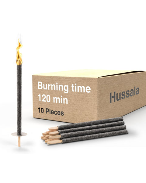 Hussala Diamond Wax Torches Burning Time : 120 min [10 pieces]