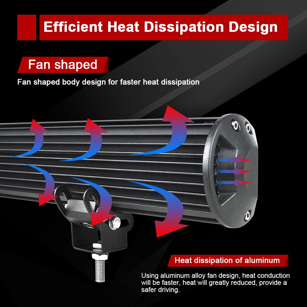 Willpower 126W 20 Inch LED Light Bar + 23 Inch License Plate Holder Universal Aluminum + Wiring Harness Kit Mount Bull Bar Front Bumper Number Plate Frame for Off Road Work Light