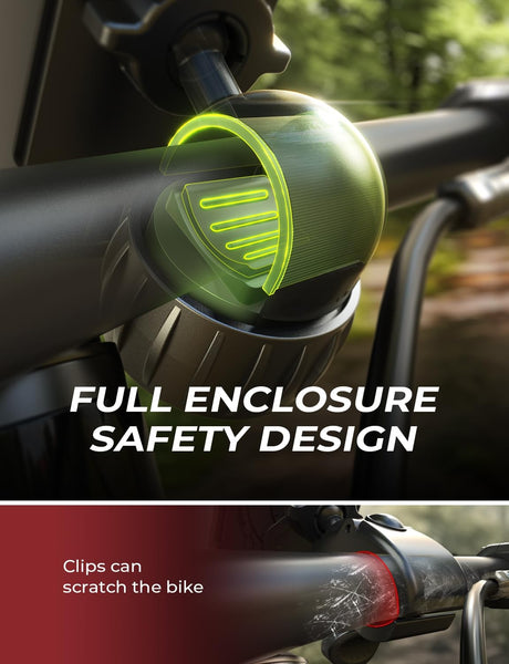 LISEN Bike Phone Holder - [2 Step Install] Bicycle Phone Holder for Bikes, [Silicone Pro+] Motorbike Phone Mount E-Scooter, Trolley Golf Accessories for iPhone 16, 4.7''-7.0'' Mobile Phones