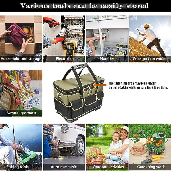 Drado Tool Bag Muti-Purpose Tool Bag Organiser with Adjustable Shoulder Strap (40 x 23x 28cm)