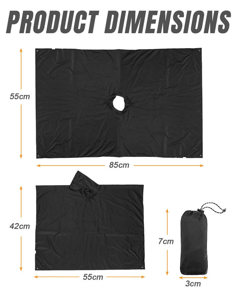 Victoper Waterproof Poncho Adult, Reusable Rain Poncho Adult Waterproof Poncho Waterproof Adult Lightweight Waterproof Raincoat for Outdoor Hiking Camping Cycling Traveling