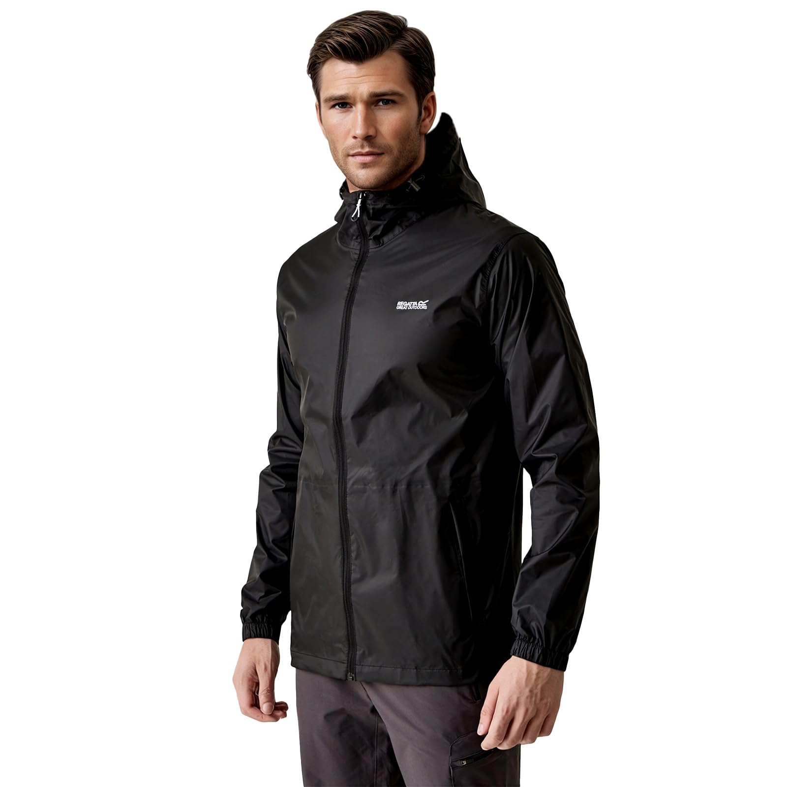 Regatta Mens Waterproof Pack-it III Jacket Breathable Lightweight Windproof Stuff Sack