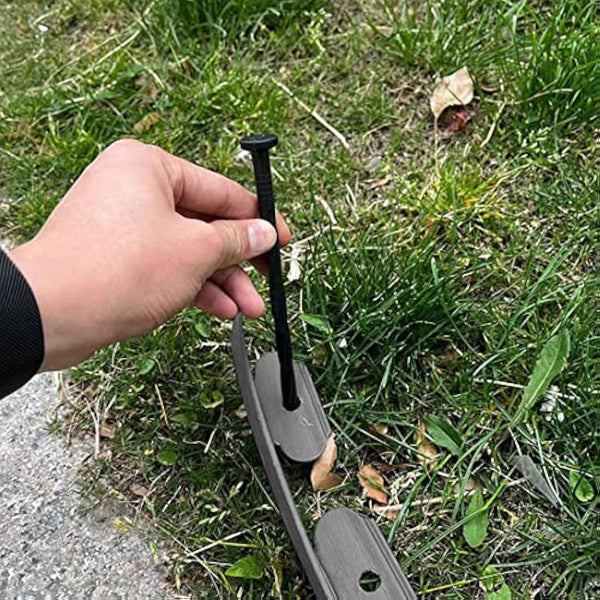 Flexible Garden Edging Borders 10m,Landscape Edging [Extra Tall 10cm High]with 30pcs Stakes, No Dig Garden Border Lawn Edging Mini Plastic Fence for Flowerbeds,Grass-Grey