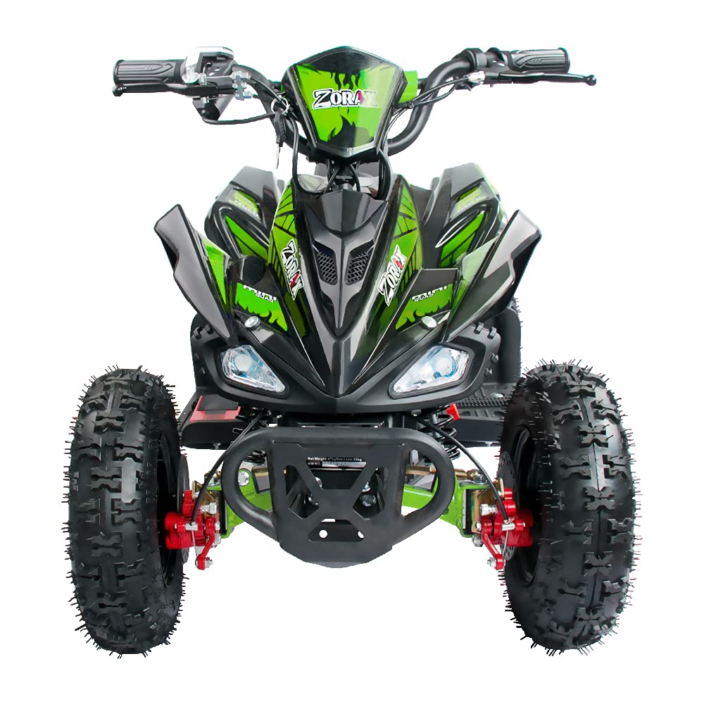 Zorax 36V 1000W Yellow 6'' Tyre Battery Powered Kids Mini ATV Quad Bike (Foot Brake - 3 Speeds - LED Light - Forward/Neutral/Reverse - CE Approved - MAX Capacity: 65KGS) Children's Electric Ride on