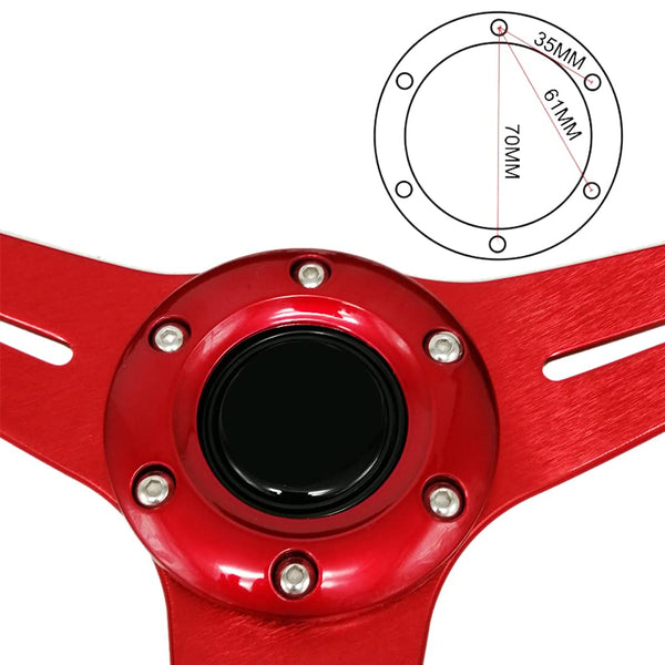 YEHICY Auto Racing Flat Steering Wheel with Purple Spokes 350mm 13.8”6 Bolts Grip Vinyl Leather Universal Simulation Game Steering Wheel For Logitech G29 G920 G923