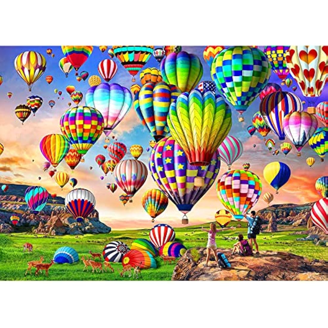 HUADADA Jigsaw Puzzles 1000 Pieces for Adults Hot Air Balloon Puzzle Educational Games Home Decoration Puzzle (27.56" x 19.69")…