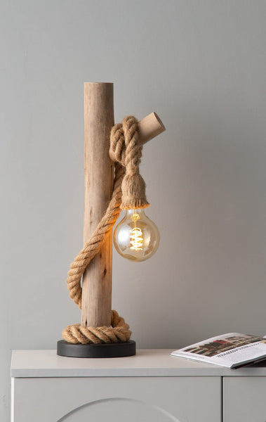 Home Sweet Home Country House Table Lamp Maritime | 23/23/60 cm | Bedside Lamp | Suitable for E27 LED Bulbs | with Cable Switch | Suitable for Living