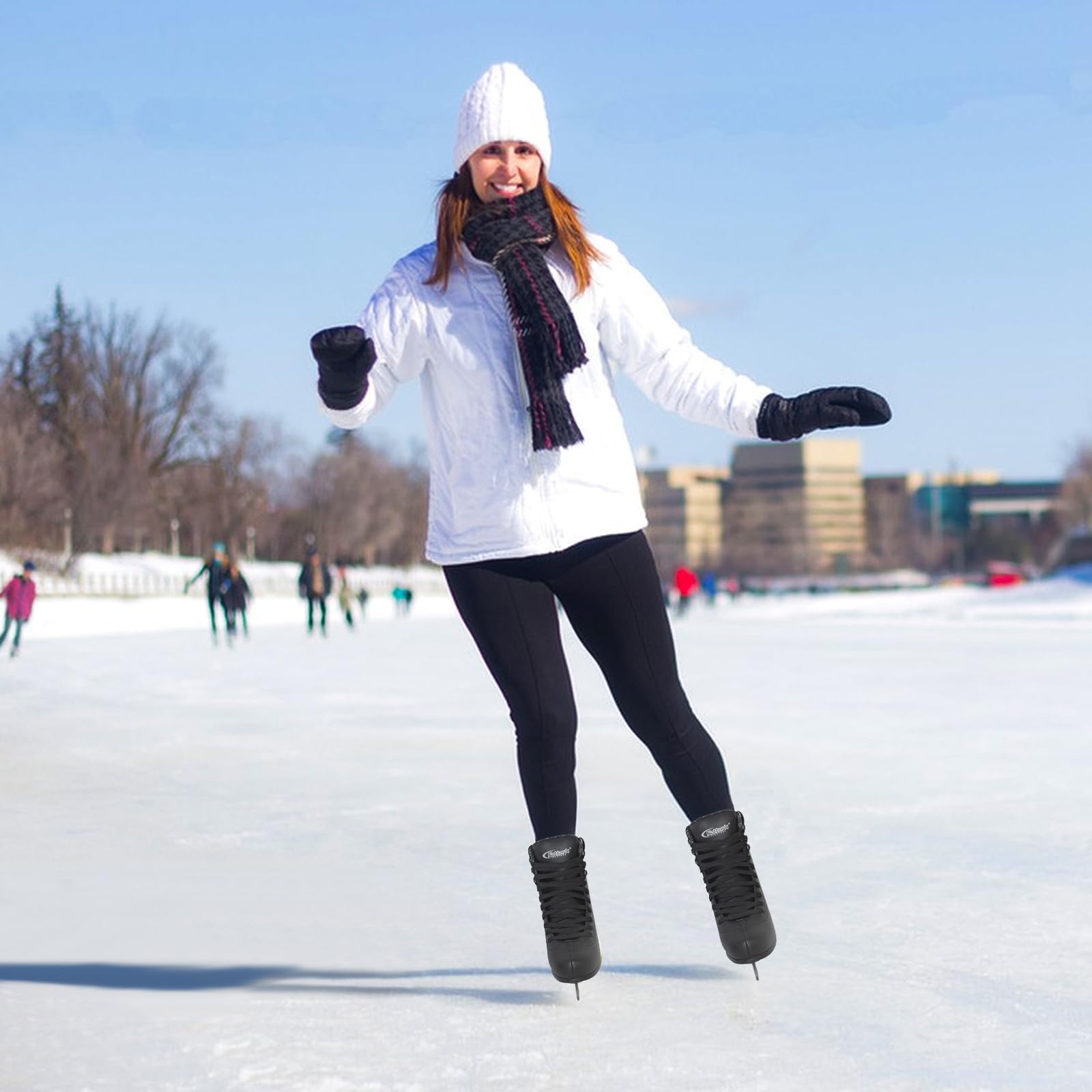 Nattork Figure Skates Excellence Stainless Steel Blades Ice Figure Skating with Enhanced Support Strength Performance and Ultimate Comfort for Youth and Adult