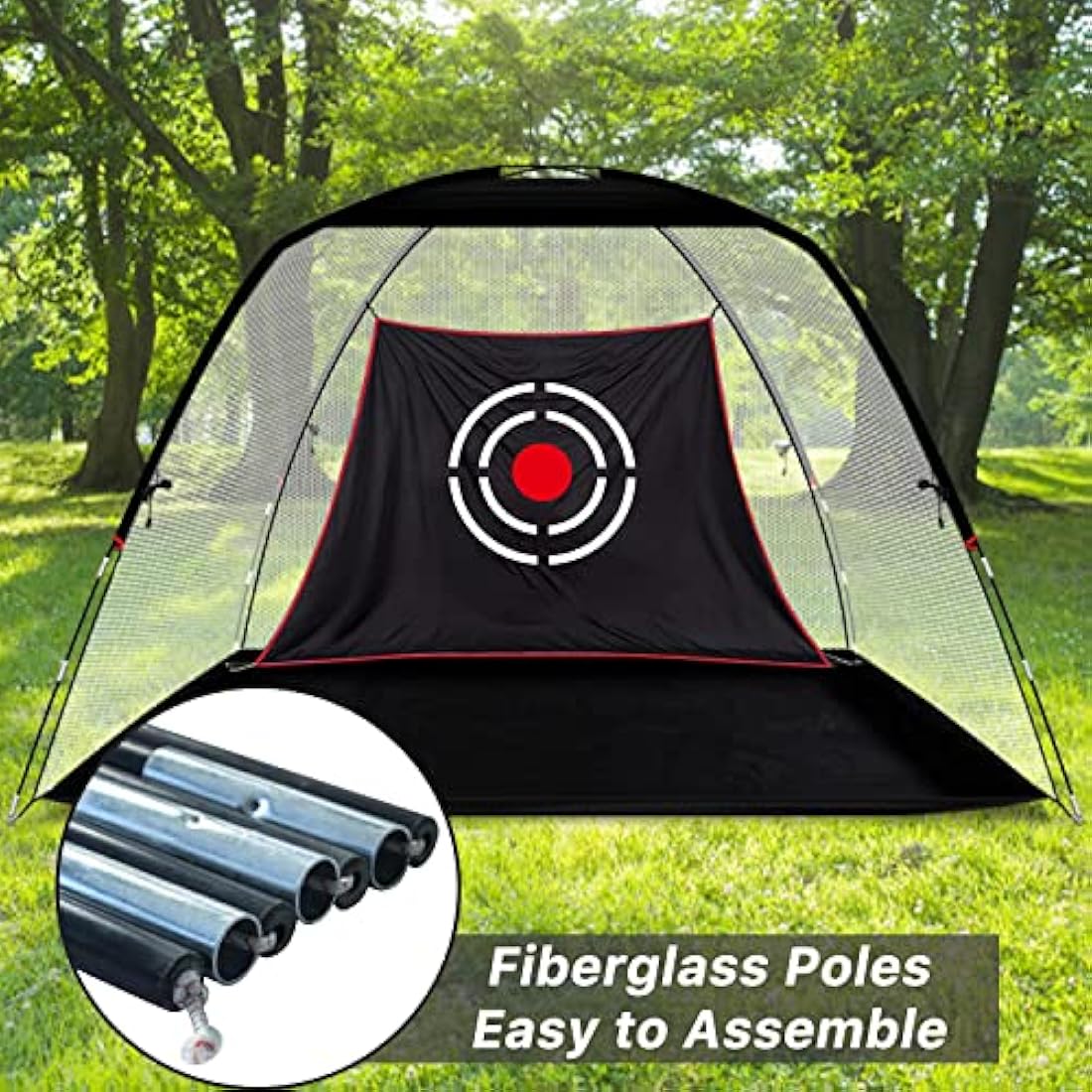 KAIDIDA Golf Practice Hitting Nets for Backyard Driving Indoor Use Heavy Duty Practice Golf Driving Nets for Backyard Premium Portable Golf Impact Nets Cages with Frame and Net for Men