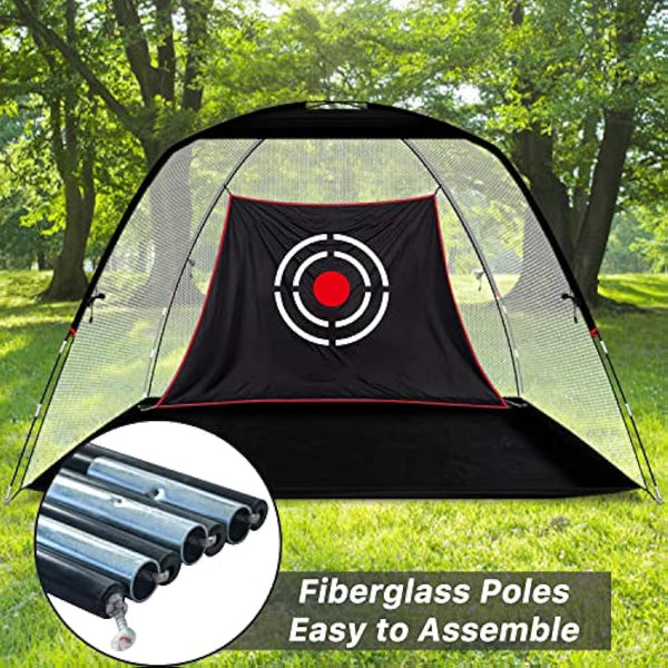 KAIDIDA Golf Practice Hitting Nets for Backyard Driving Indoor Use Heavy Duty Practice Golf Driving Nets for Backyard Premium Portable Golf Impact Nets Cages with Frame and Net for Men