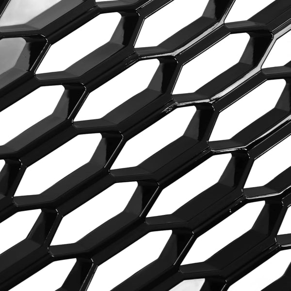 Glossy Black Heatproof Bumper Mesh Grill Replacement with UV Resistant Coating, Easy Bolt Installation for Seat Leon Altea Toledo, OE Number 1133007