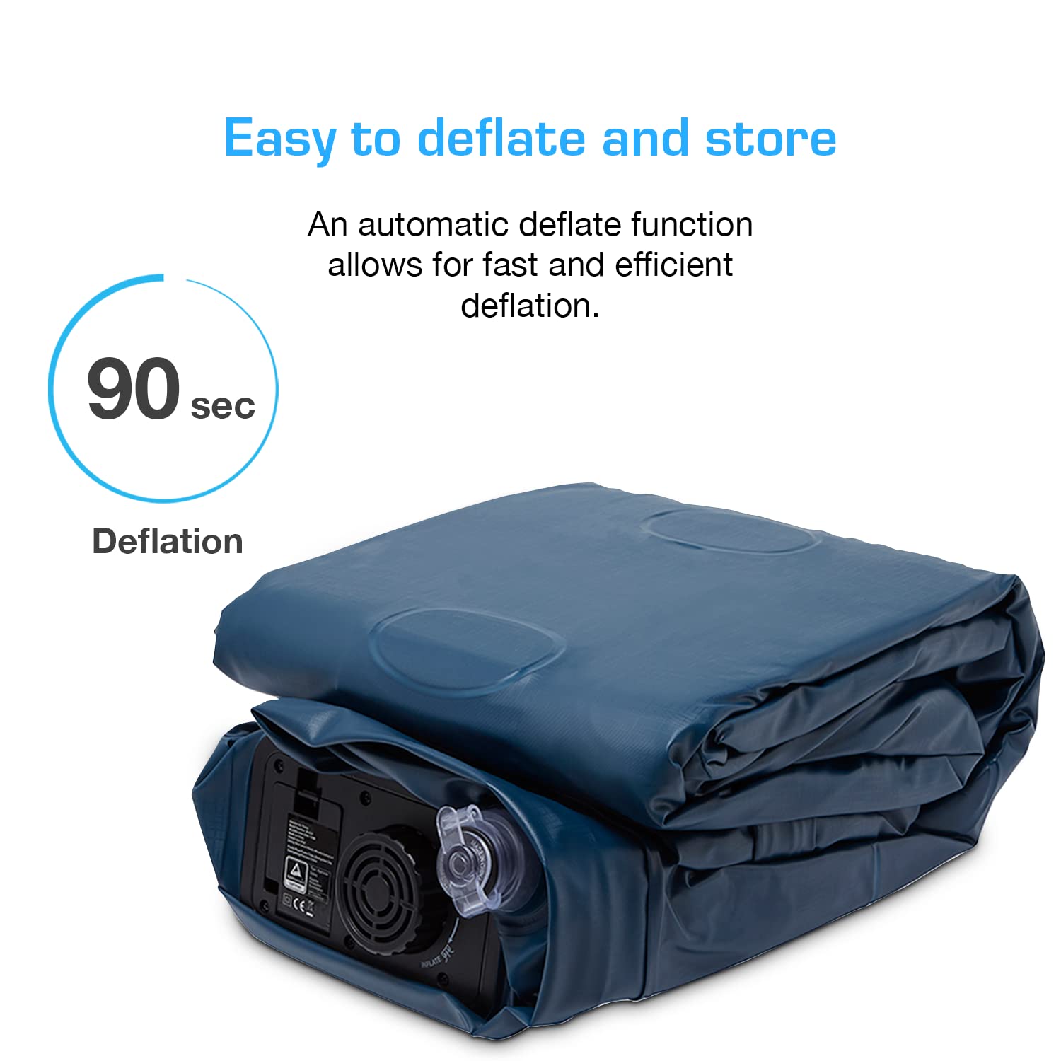 Active Era Premium Single Inflatable Mattress | Airbed for Home with Built-In Pump | 3 Min Self Inflating Blow Up Bed | Flocked Surface & Puncture Resistant Air Bed for Guests & Camping 187x99x53cm