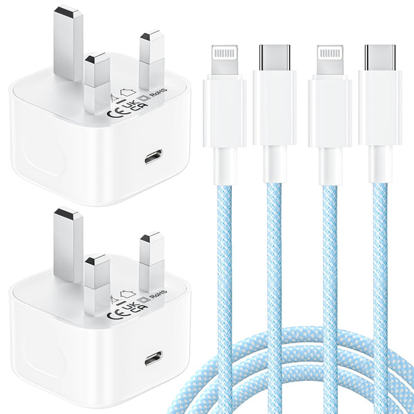 for iPhone Charger Fast Charge [MFi Certified] 2PACK 20W for Apple Charger with 6FT 2.4A USB C to Lightning Cable,Phone Charging for iPhone 14/13/12/11 Pro/Pro Max/XS/XR/SE/8, for iPad Pro