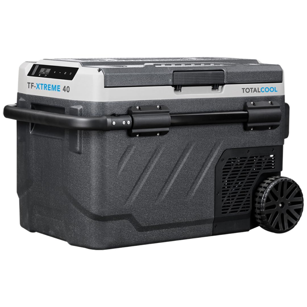 TF-XTREME Portable Refrigerator Fridge Freezer - 12V Electric Car Fridge Cooler for Camping - Motorhome Cool Box 24V Off-Grid Fishing Picnic Van Coolbox Green 50L