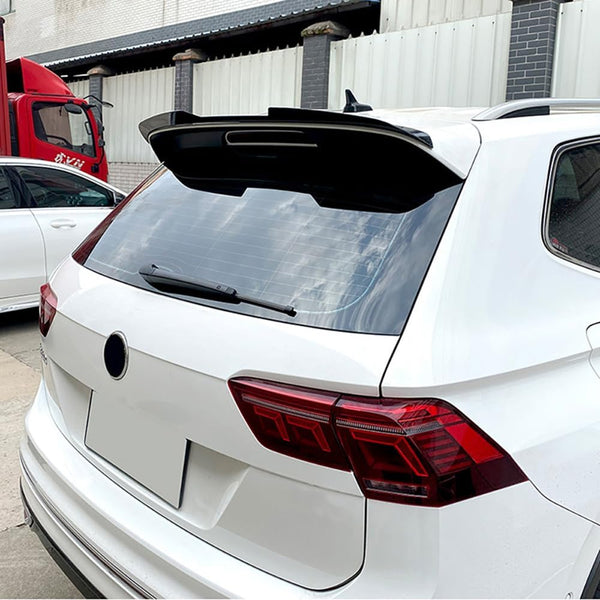AutoStyle Roof spoiler (Spoiler Cap) compatible with Volkswagen Tiguan II R-Line Facelift 2020-2024 incl. Allspace & Seat Tarraco FR 2019- (ABS Glossy Black)