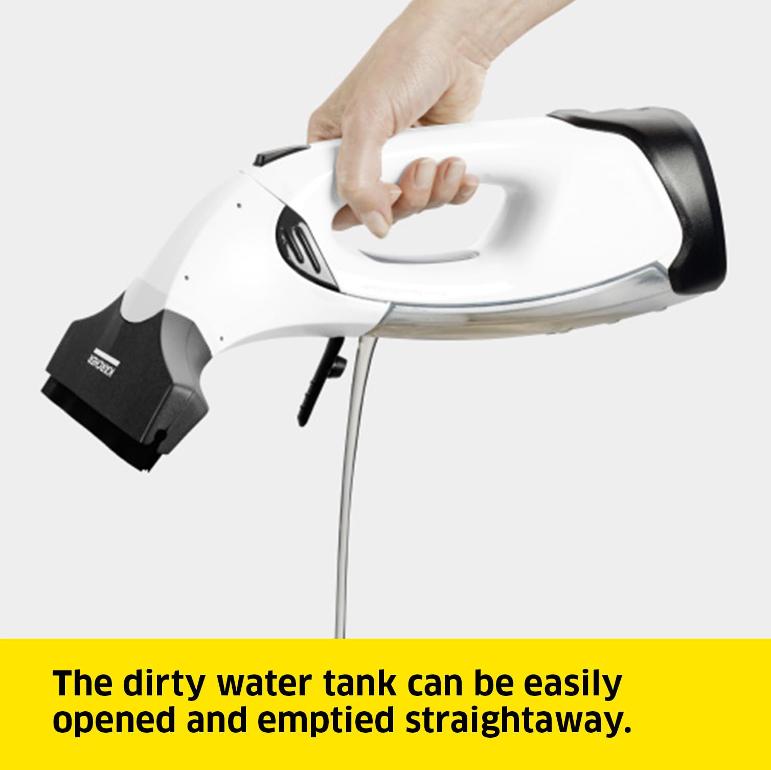 Kärcher Window Vac WV 2 Plus N, Battery Running Time: 35 min, LED Display for Battery Status, 2 Suction Nozzles, Spray Bottle with Microfibre Cloth, 20 ml Window Cleaner Concentrate