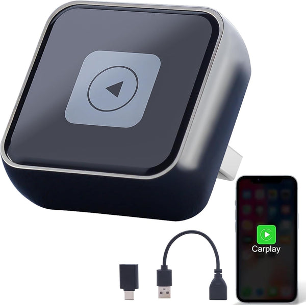 Aieloar Wireless CarPlay Adapter for iPhone – 5s Auto-Connect, Angled Plug & Play