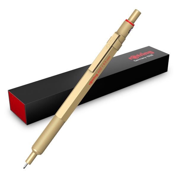 rOtring 600 3-in-1 Multicolour Pen and Mechanical Pencil | Black & Red Ballpoint Pen Tips | 1 Mechanical Pencil Tip (0.5mm) | Silver Barrel