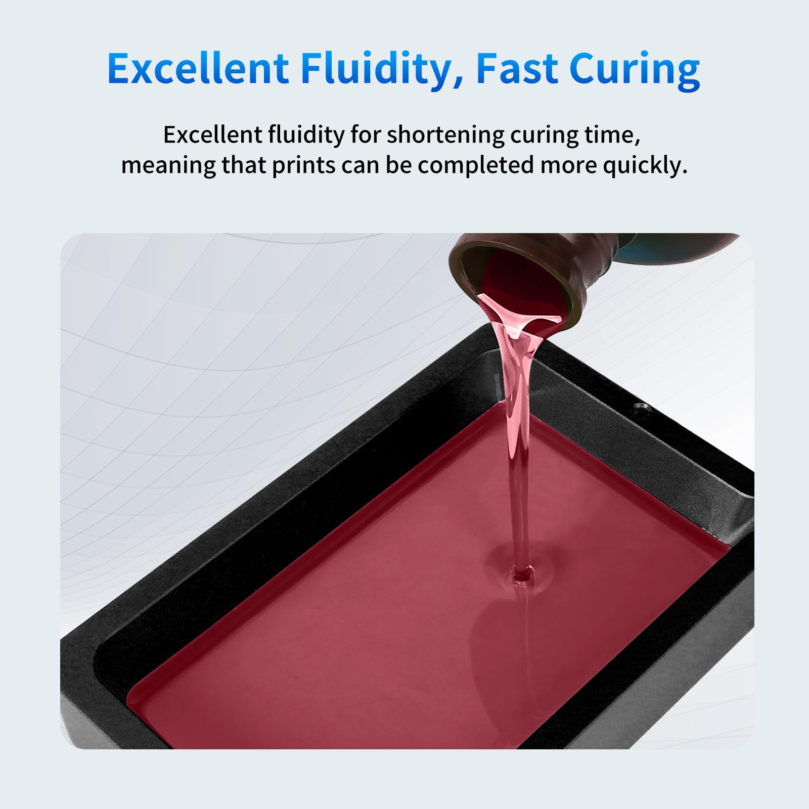 ANYCUBIC Standard 3D Printer Resin, LCD UV 405nm Rapid Photopolymer 3D Resin for 6K/8K/12K/14K LCD 3D Printers(1000g, Grey)