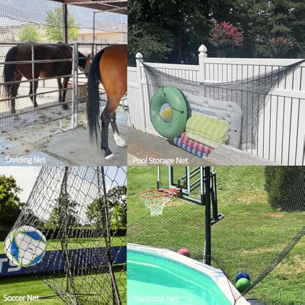 Aoneky Golf Hitting Practice Net 10ft x10ft/10ft x15ft, 1" x1'' Square Mesh, Rope 3mm - Golf Training Netting Barrier Baseball Football Backstop Net Indoor Outdoor Garden