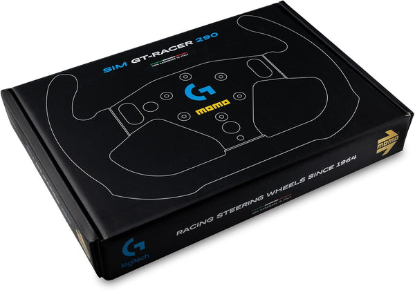 MOMO Motorsport Pro SIM Racing Wheel - 290mm Premium Microfiber Grip, Compatible with Logitech G RS Hub, Racing Simulator Accessory for Xbox Series X/S PS4 PS5 PC, Professional Grade Italian Design