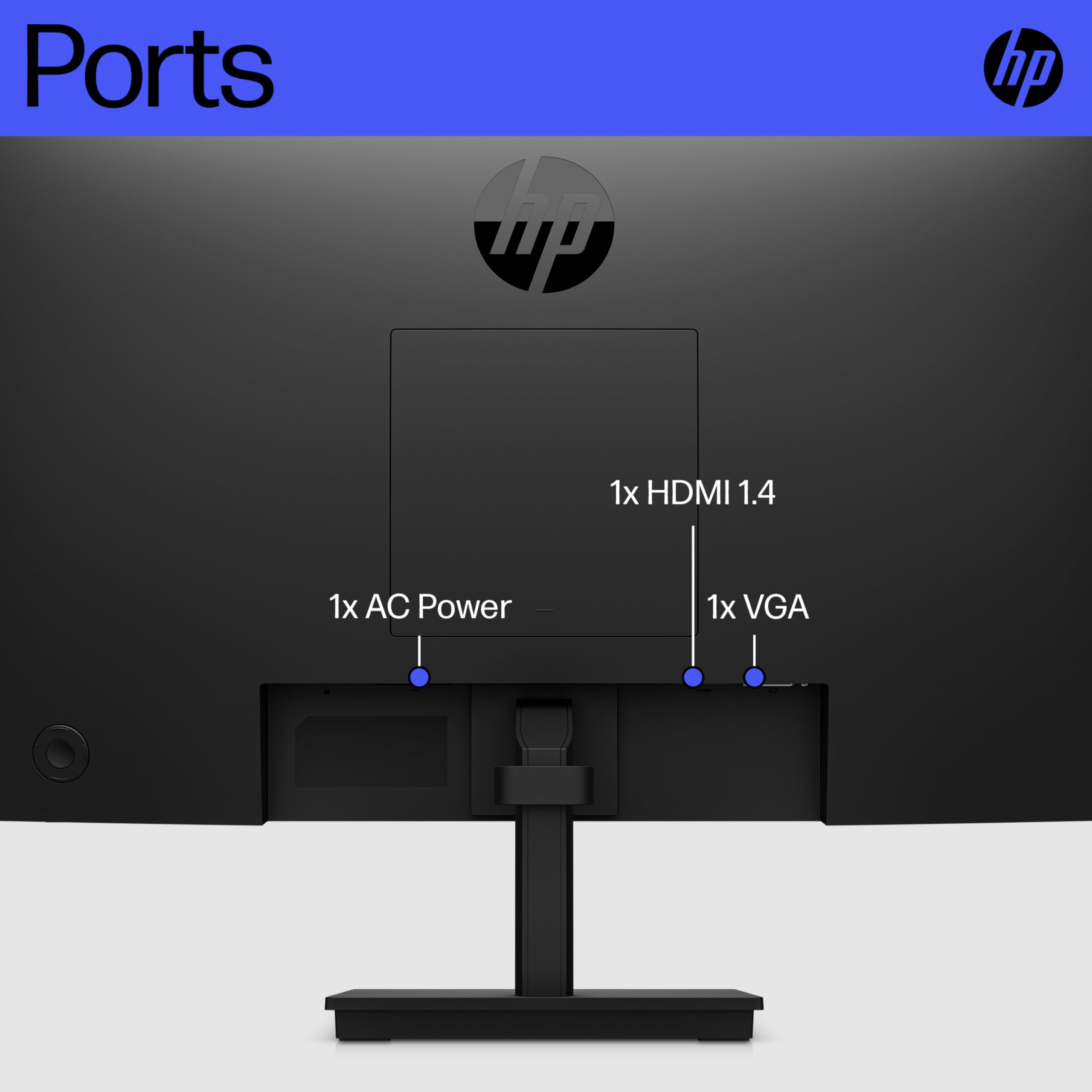 HP 24 Inch FHD Monitor | Full HD VA LCD Display | 75hz Refresh Rate | 250 Nits Brightness | 3000:1 Contrast Ratio | AMD FreeSync Technology | Adjustable Tilt | 1x HDMI 1.4, 1x VGA | Black | V24v G5