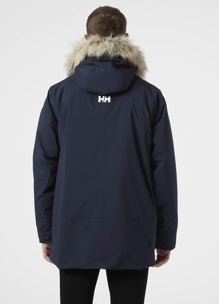 Helly Hansen Men's Reine Parka – Waterproof Insulated Parka with Adjustable Hood and Reflective Details