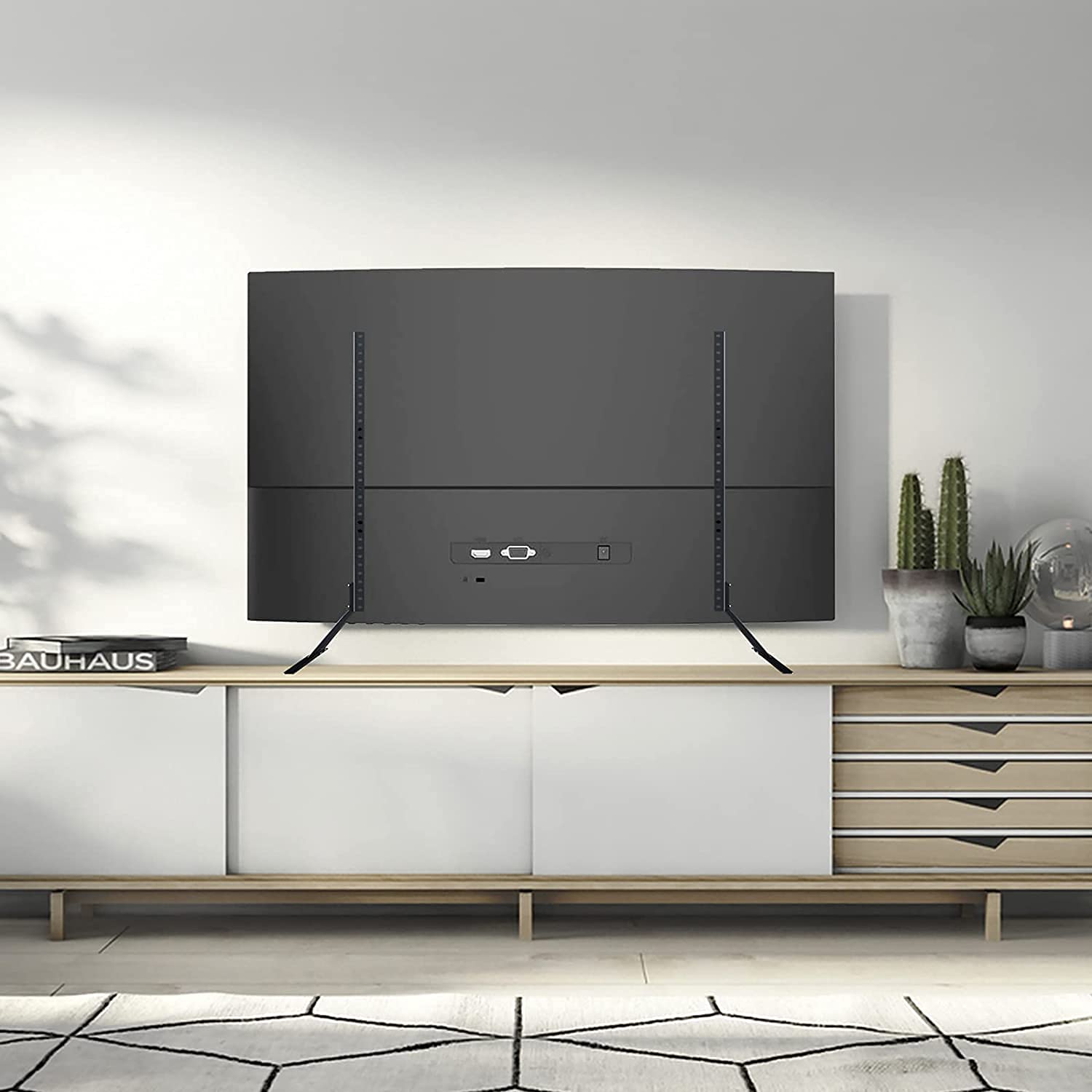 suptek Universal TV Stand, TV Leg Replacement for Most 22-65 inch LCD/LED/OLED/Plasma TVs, Adjustable Table Top TV Feet for Flat&Curved Screen, VESA up to 800x400mm, Capacity 50kgs