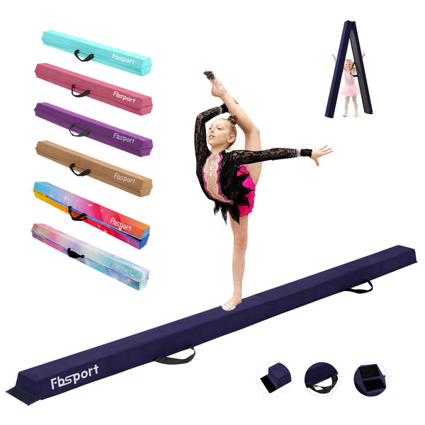 FBSPORT 270 CM Folding Gymnastics Balance Beam for Kids Training, Floor Beam