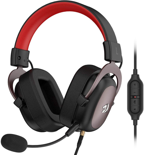 Redragon H510 Zeus Wired Gaming Headset - 7.1 Surround Sound - Memory Foam Ear Pads - 53MM Drivers - Detachable Microphone - Multi Platform Headphone - Works with PC/PS4 & Xbox One, Nintendo Switch