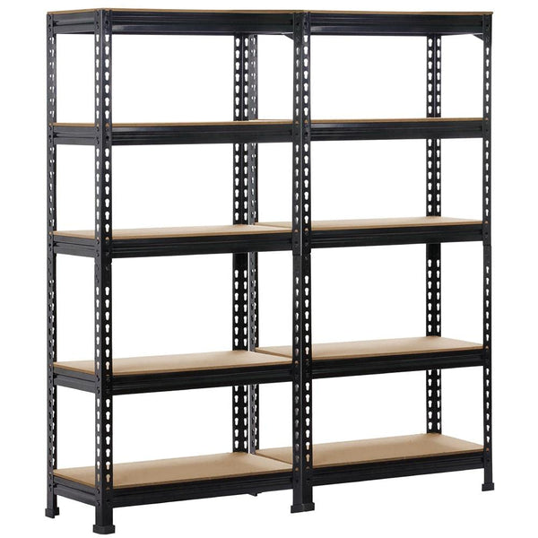 Yaheetech 5 Tier Garage Shelving Units, Heavy Duty Racking shelves, 150KG Per Shelf/750KG Capacity, 70cmx30cmx150cm（LxWxH,Dark Gray