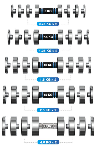 4 Pieces 1.5kg Weight Plates for 10kg Steel Dumbbells (4?1.5kg)