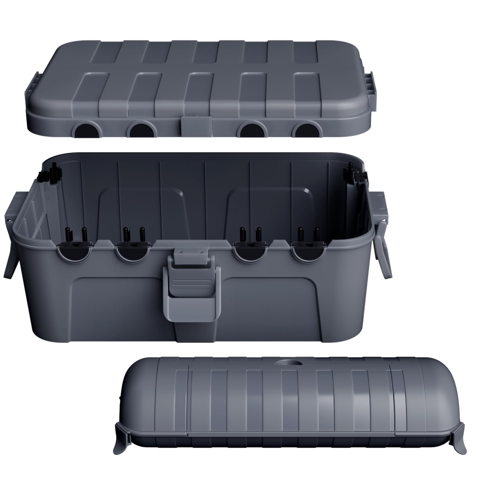 RESTMO Extra Large Waterproof Electrical Box, IP54 Weatherproof Outdoor Outlet Cover, Protect Outlet, Plug, Timer, Power Strip (Not Included), Holiday Light Decoration, 32 x 22 x 13 cm, Black