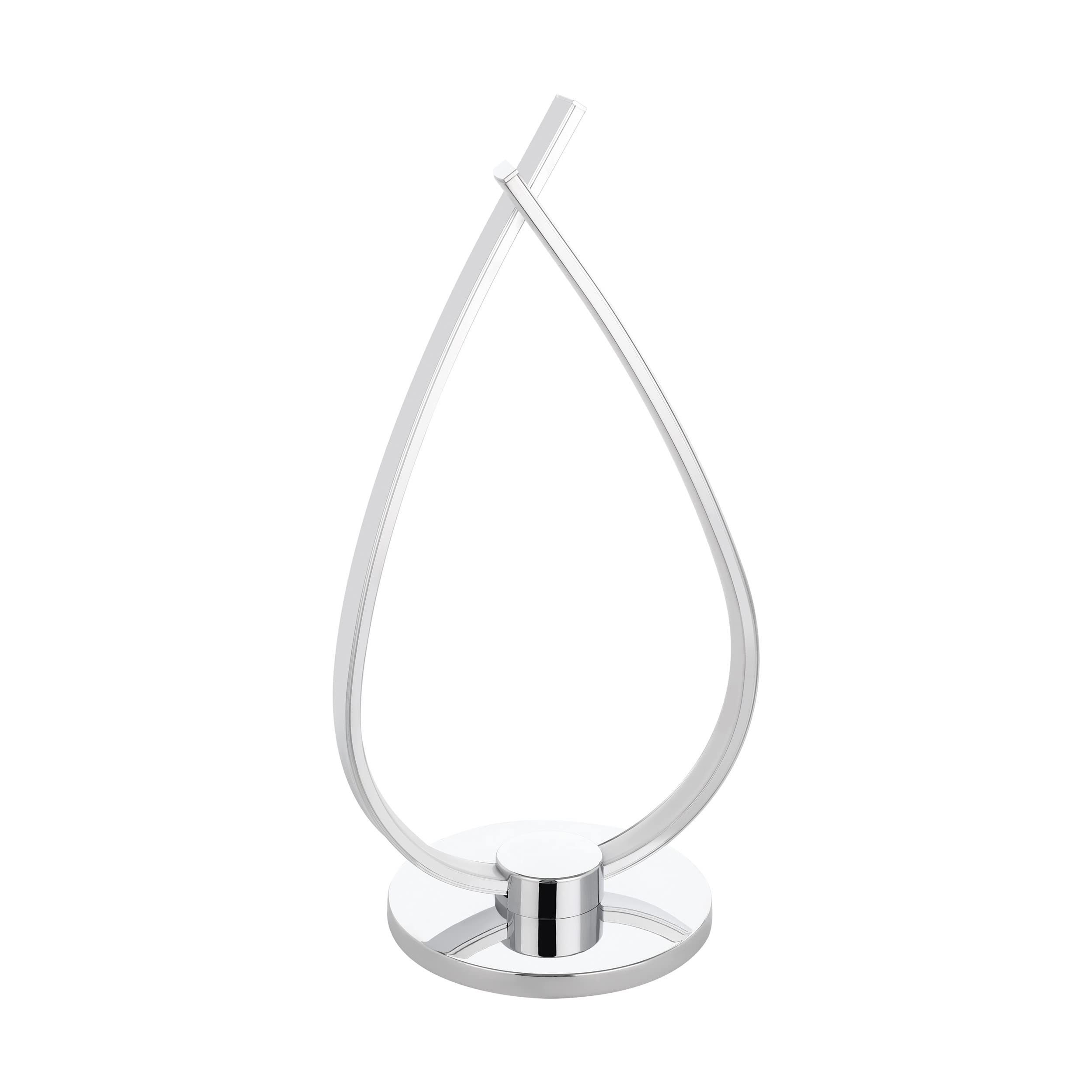 Eglo LED Bedside lamp Roncade, Side Table Light Made of Chrome-Coloured Aluminium and Plastic, Living Room Lighting with Switch