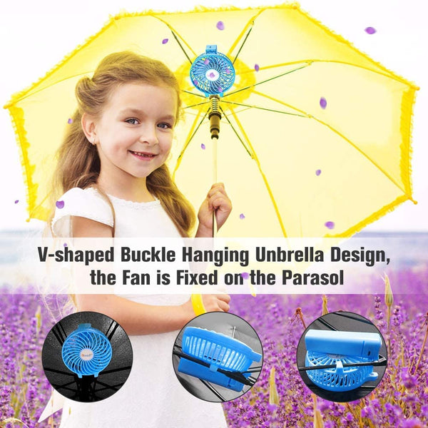 VersionTech Hand Held Fan,Portable Handheld USB Rechargeable Fans with 3 Speeds,Battery Operated Electric Powered Mini Foldable Desk Desktop Fans for Home Office Ceiling Travel Black