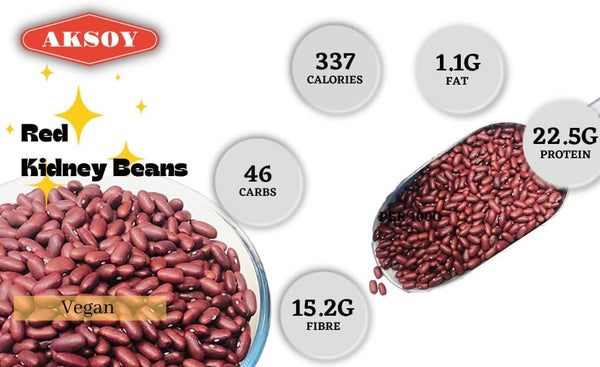 AKSOY Quality Red Kidney Beans 10KG - Perfect for Cooking, Soups & Salads - Premium Grade, Resealable Pack - Rich Flavor & Perfect Texture for Your Meals
