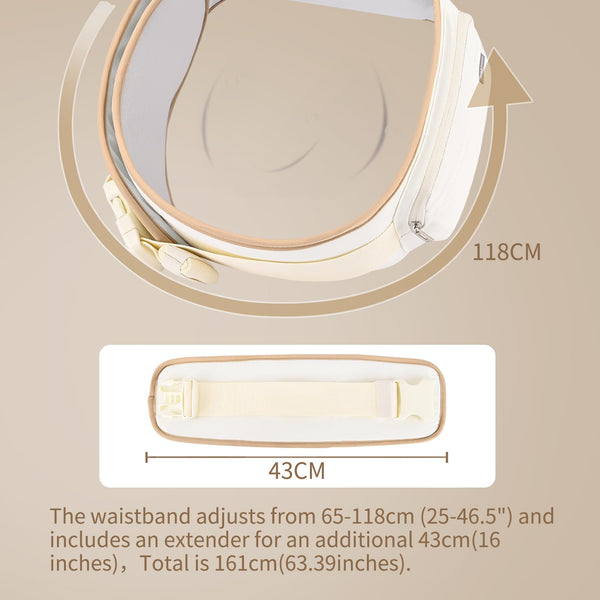 Bebamour Baby Carrier Newborn to Toddler Baby Carrier Hipseat 0-36Months with Head Hood, 3 PCS Teething Pads, Waist Extender, Grey