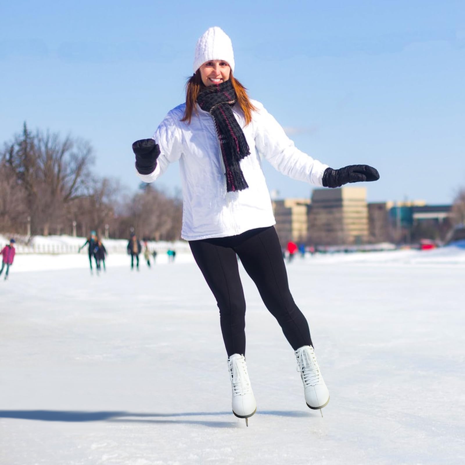 Nattork Figure Skates Excellence Stainless Steel Blades Ice Figure Skating with Enhanced Support Strength Performance and Ultimate Comfort for Youth and Adult