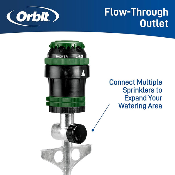 2-Pack Orbit 58573N H2O-6 Gear Drive Sprinkler - Versatile Gear Drive for Efficient Lawn Watering