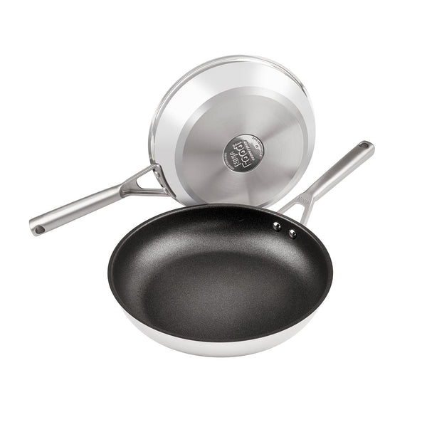 Ninja ZEROSTICK 5-Piece Pan Set, Long Lasting Non Stick,16cm, 18cm & 20cm Saucepans with oven-safe glass lids, 16cm Milk Pan, 24cm Frying Pan, Stainless Steel Cookware C6500UK