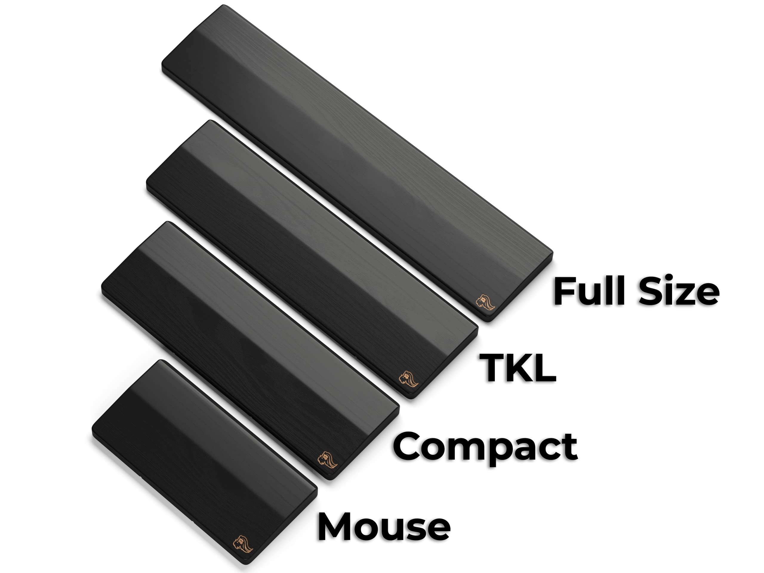 Glorious Gaming Wooden Keyboard Wrist Rest (TKL) - White Ash Wood, Medium-Coarse Grain, Smooth Surface, Sweat & Oil Resistant, Easy Clean, Anti-Slip Rubber Base, 360 x 100 x 19mm - Onyx