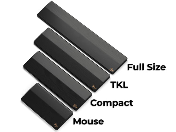 Glorious Gaming Wooden Keyboard Wrist Rest (TKL) - White Ash Wood, Medium-Coarse Grain, Smooth Surface, Sweat & Oil Resistant, Easy Clean, Anti-Slip Rubber Base, 360 x 100 x 19mm - Onyx