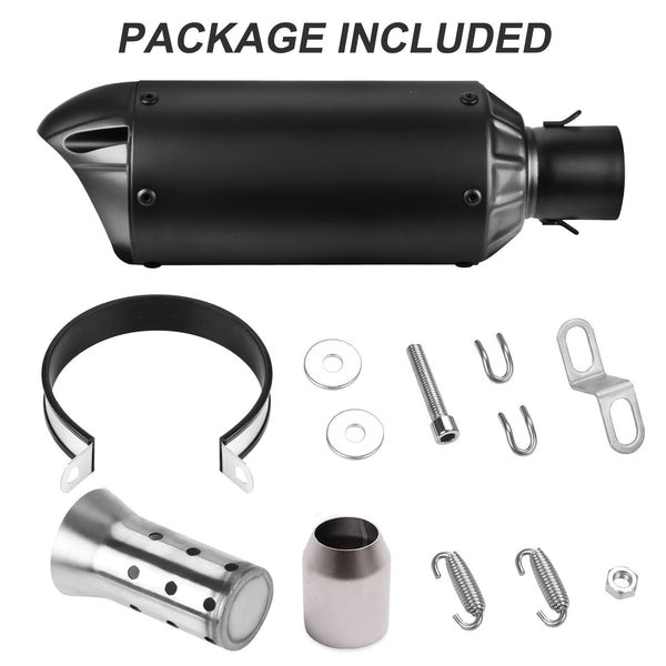 38mm 51mm Universal Motorcycle Golden Muffler Exhaust Stainless Steel Slip on Exhaust Pipe 1.5" 2" for Dirt Bike Street Bike Scooter ATV