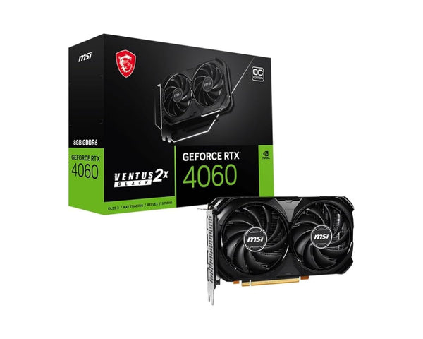 MSI GeForce RTX 4060 VENTUS 2X WHITE 8G OC Gaming Graphics Card - 8GB GDDR6X, PCI Express Gen 4, 128-bit, 3x DP v 1.4a, HDMI 2.1a (Supports 4K & 8K HDR)