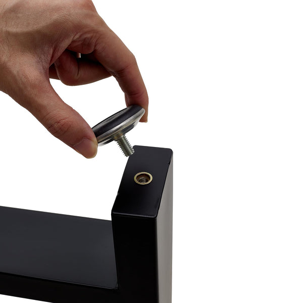 INMOZATA Table Legs, Set of 2 Heavy Duty Industrial T-shaped DIY Furniture Legs Metal with Widened Mounting Plate for Desk Dining Table Coffee Table Breakfast Bench, W60 X H72cm