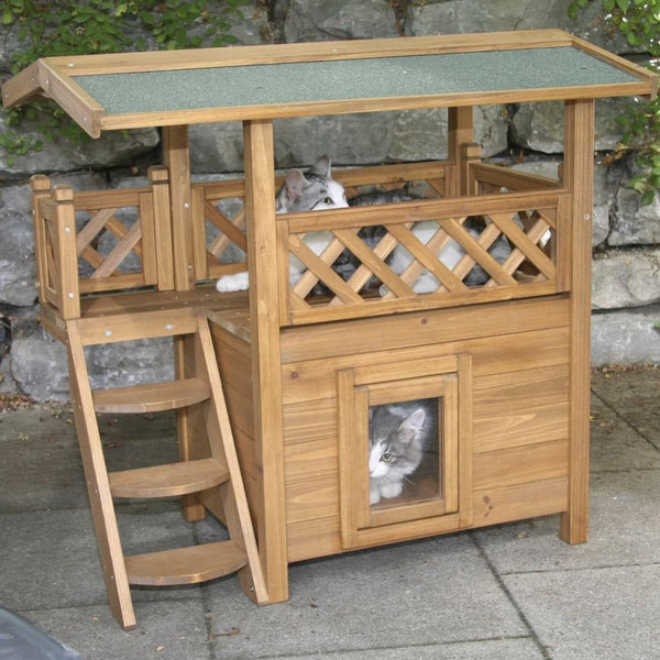 Kerbl Cat House Lodge, 77 x 50 x 73 cm, Brown