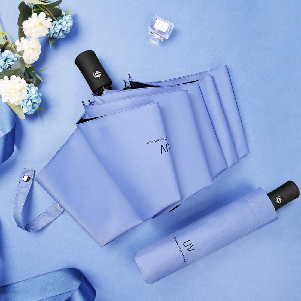 Maibar Umbrella Windproof Strong 24 Ribs Compact Umbrellas Sun UV Protection spf 50 Folding Travel Large Auto Open Close Umbrellas Umbrella (Black)